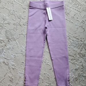 NWT Janie And Jack Lavender Girls  Leggings Tights Size 5